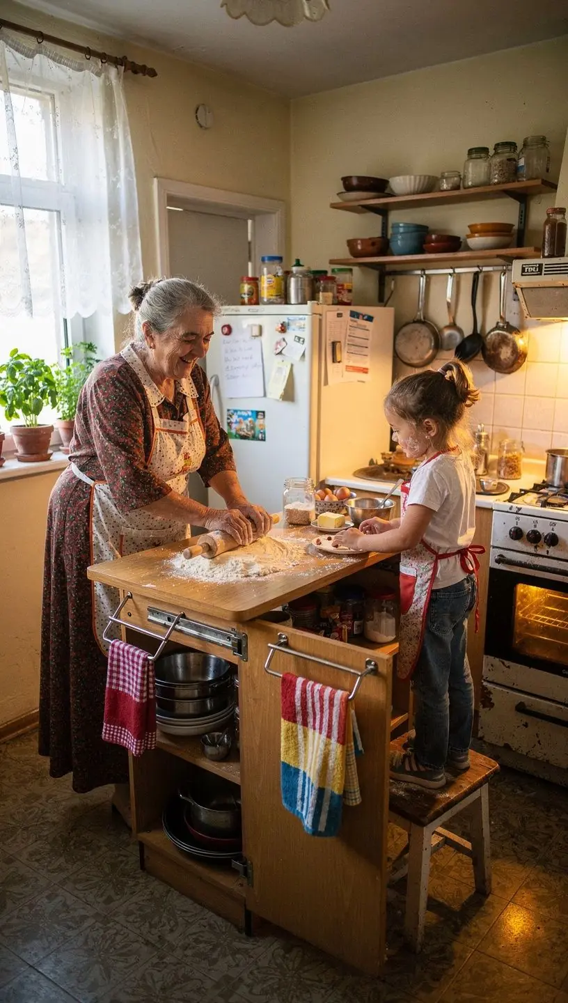 Un spațiu de locuit modern, cu iluminat ambiental și mobilier multifuncțional.